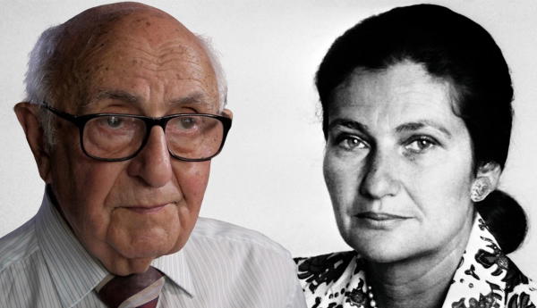 Holocaust survivors’ portrait side by side