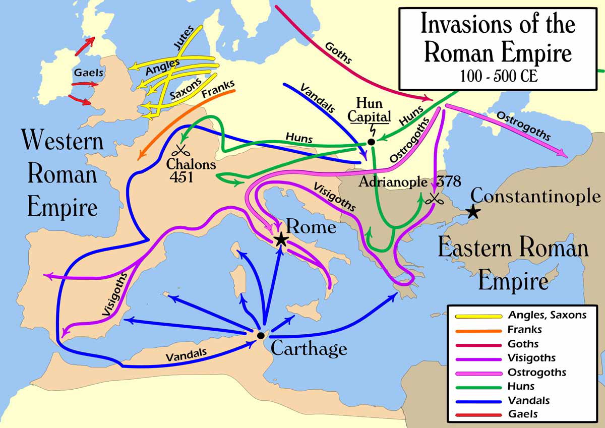 invasions roman empire