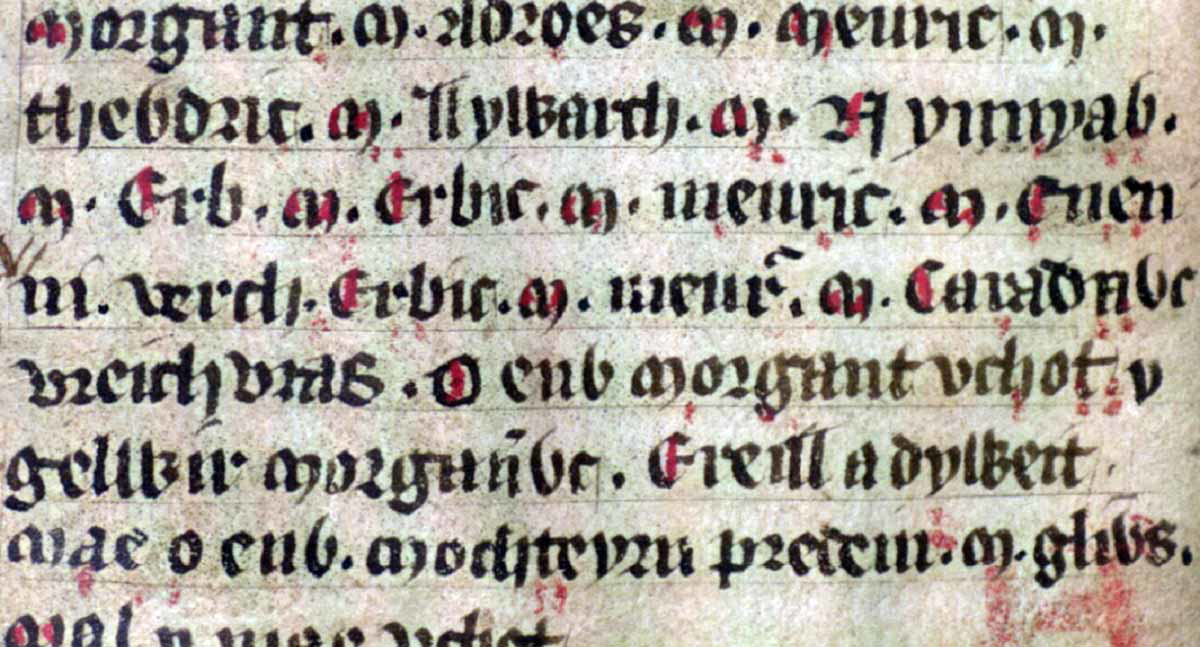 jesus college ms 20 genealogies folio 35v caradoc freichfras