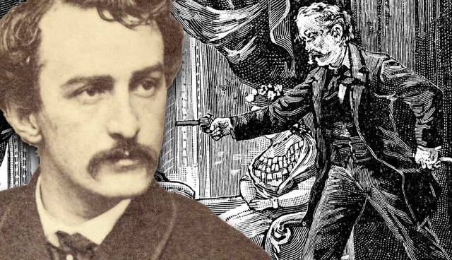 John Wilkes Booth and Lincoln assassination illustration