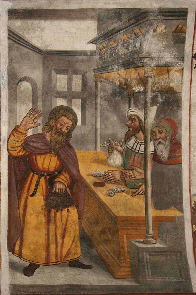 judas collects 20 silver pieces