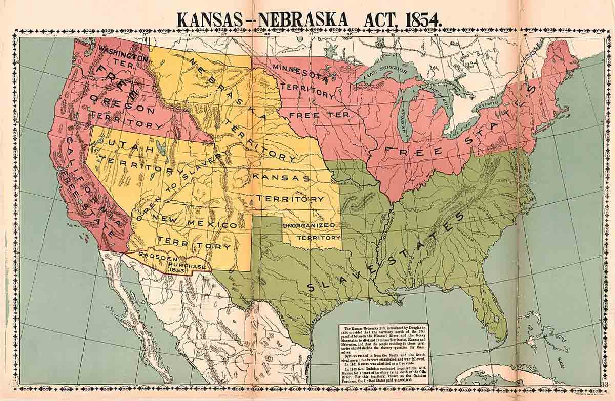 kansas nebraska act map