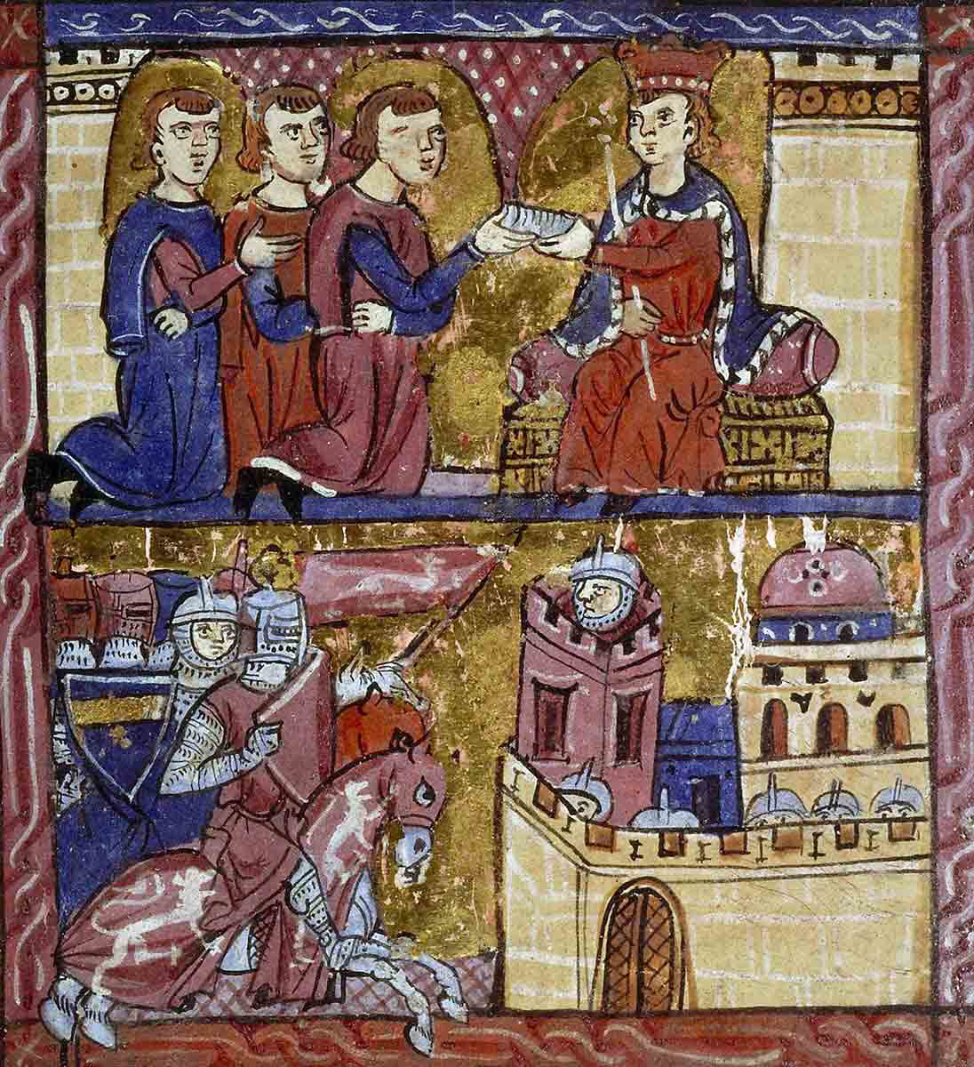 king amalric receives message from emperor manuel