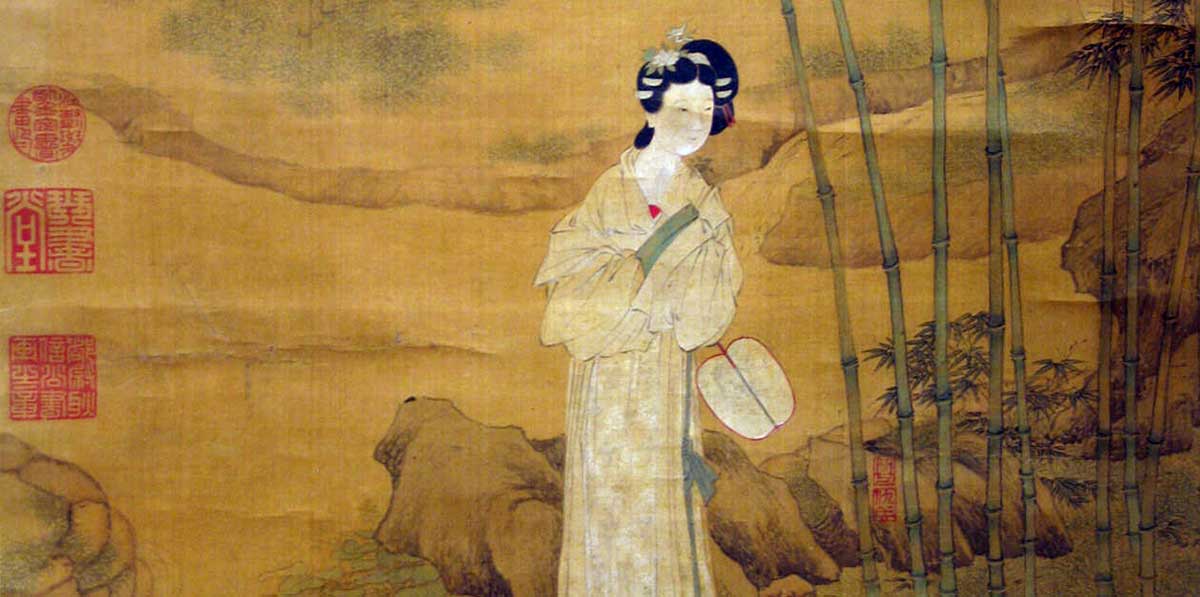 lady bamboo forest