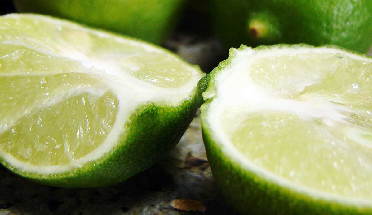limes on the counter