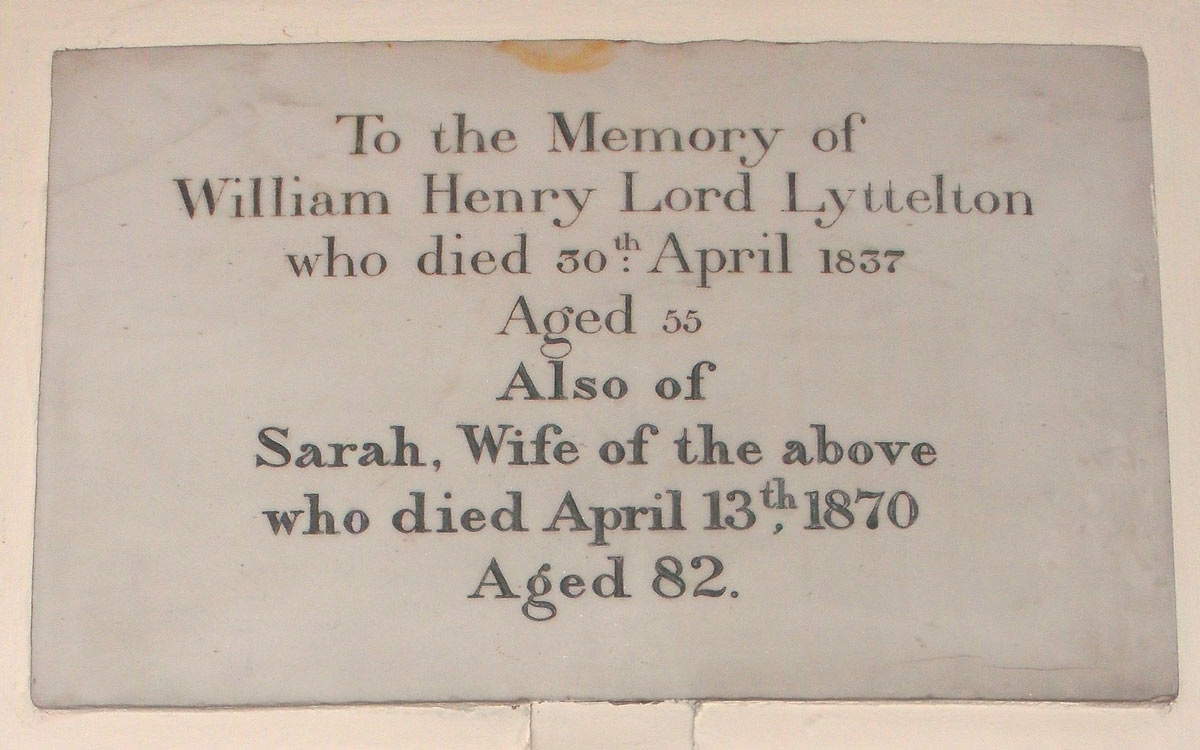 lyttelton grave marker