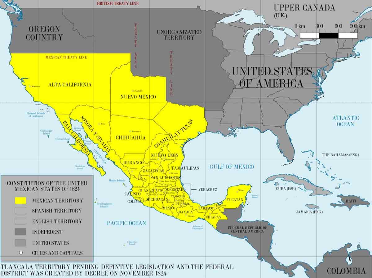 map mexico americas