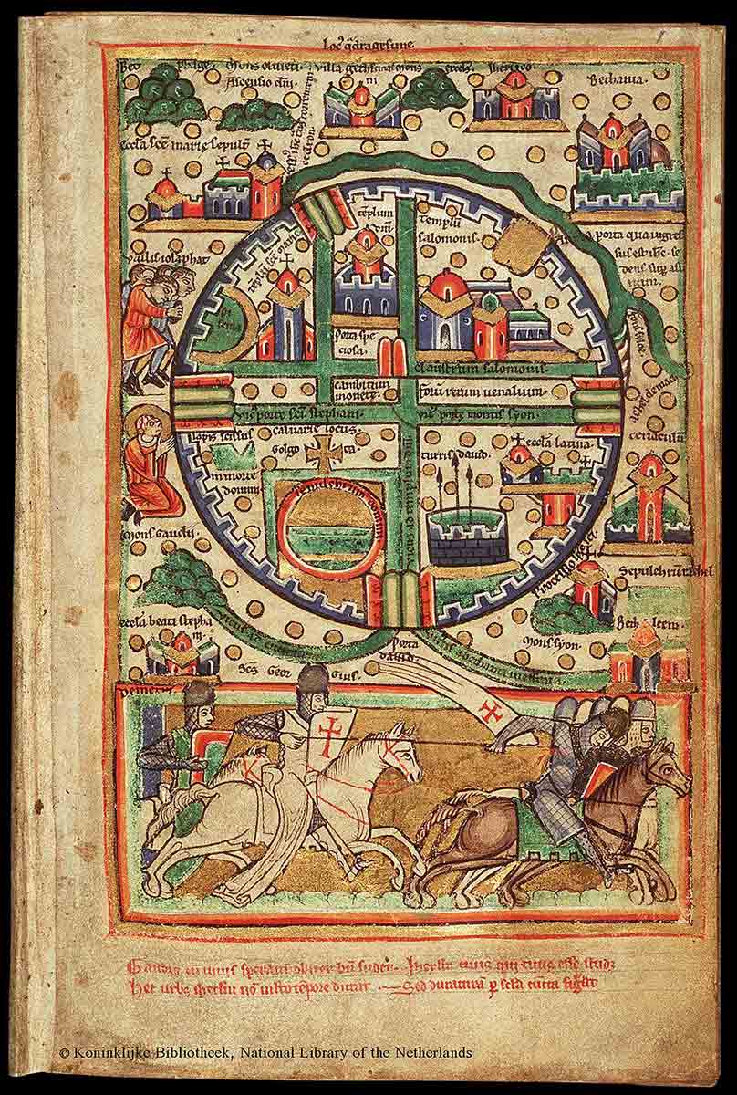 map of jerusalem 12th century