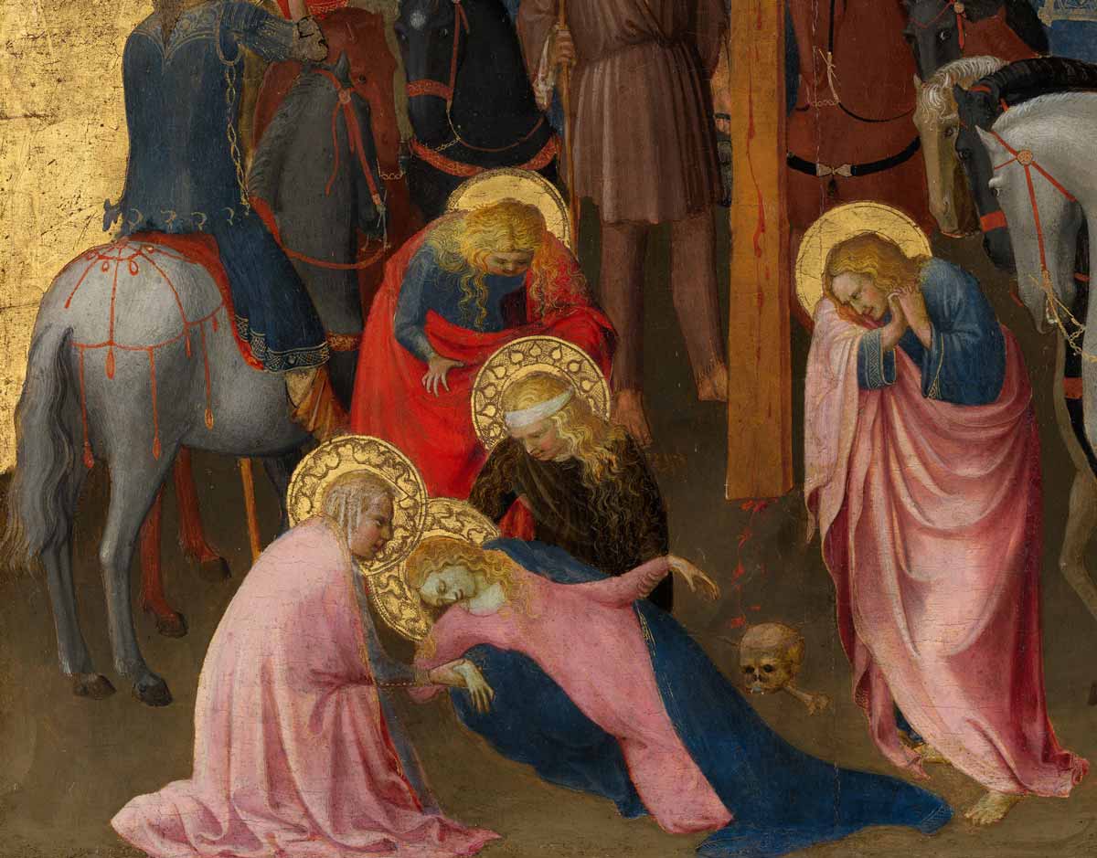 mary collapses crucifixion