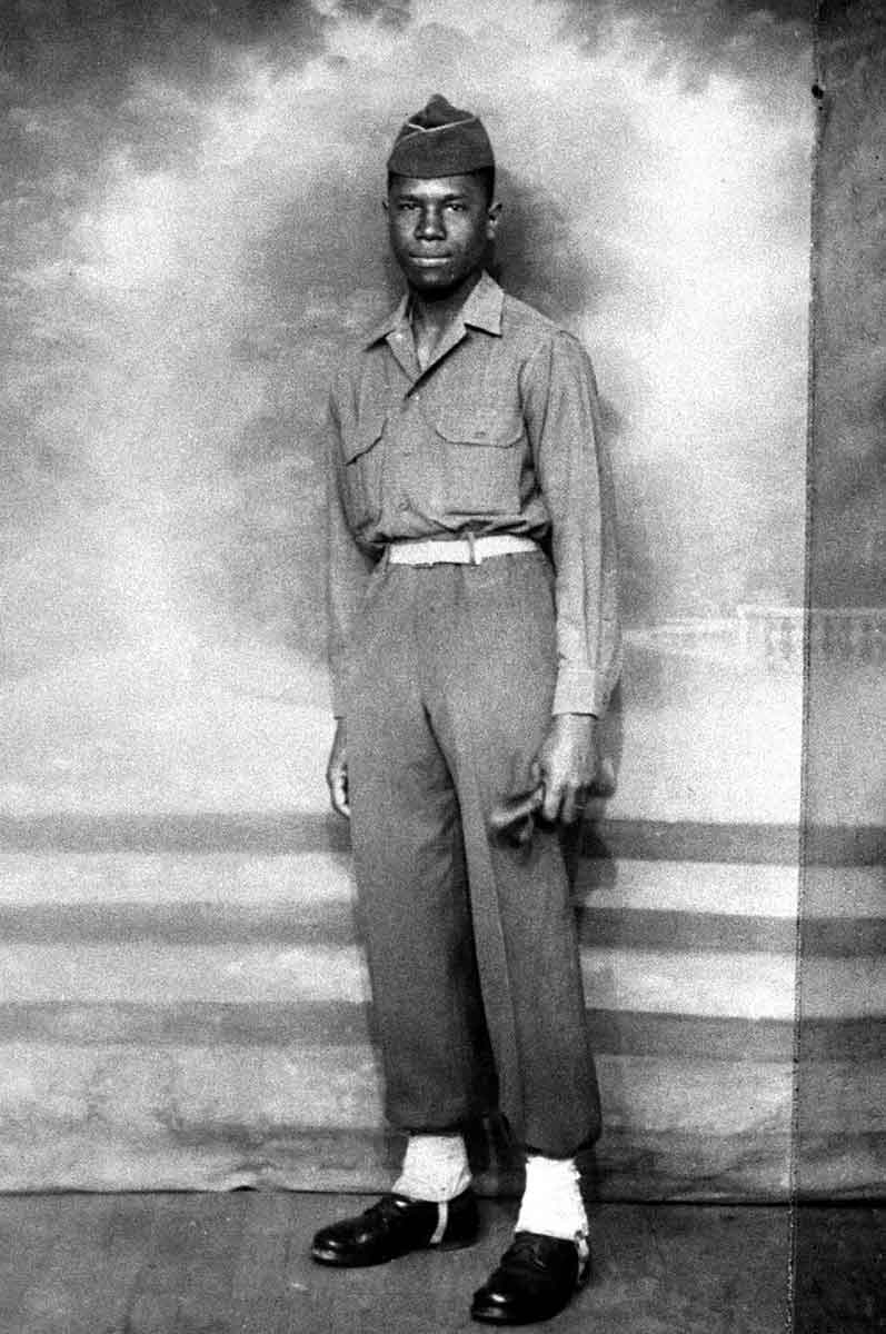medgar evers army uniform