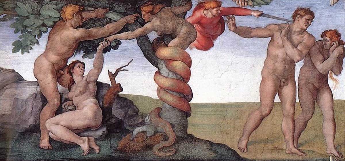 michelangelo leaving eden