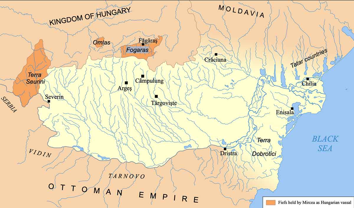 mircea map vlad the impaler