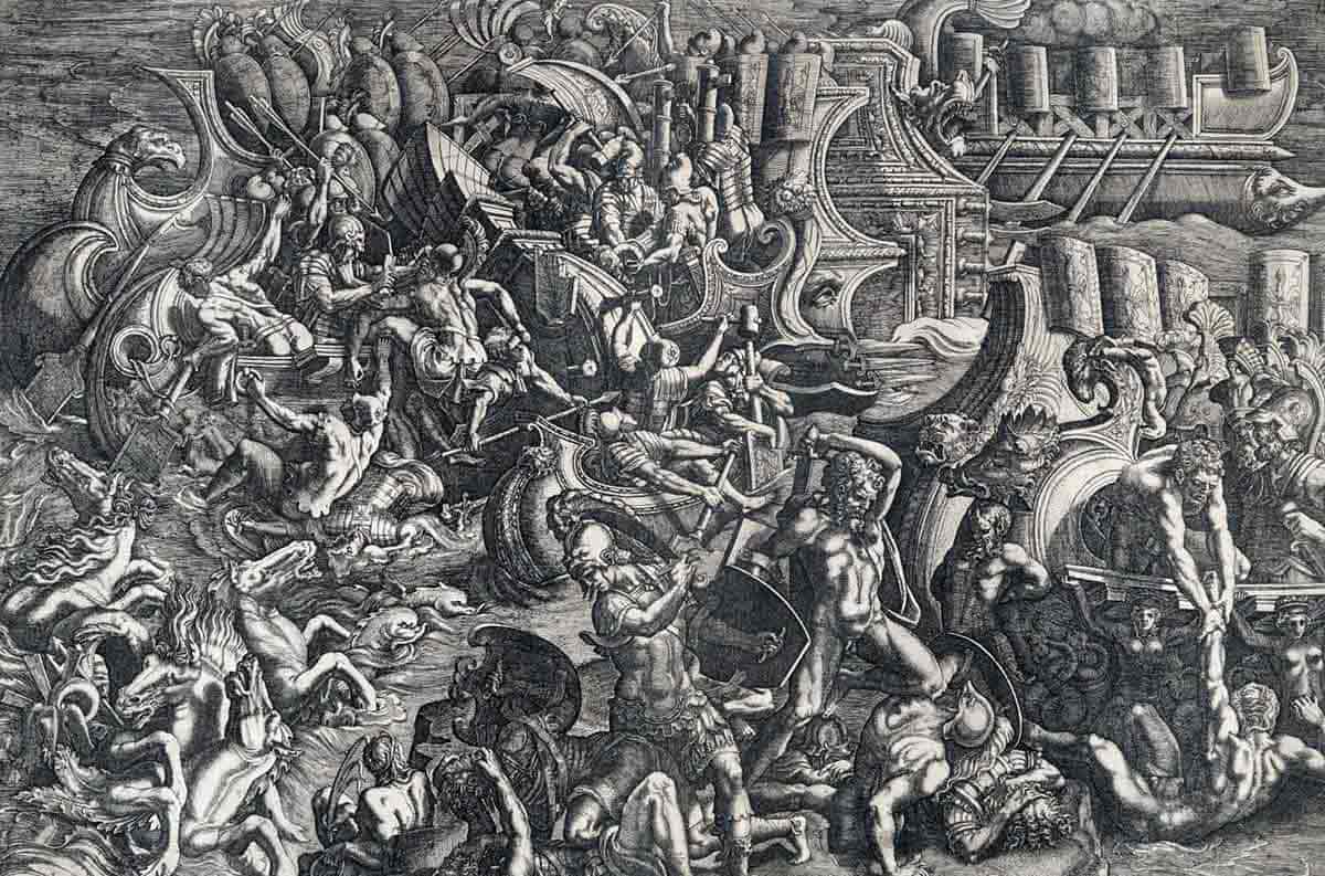 naval battle greeks trojans