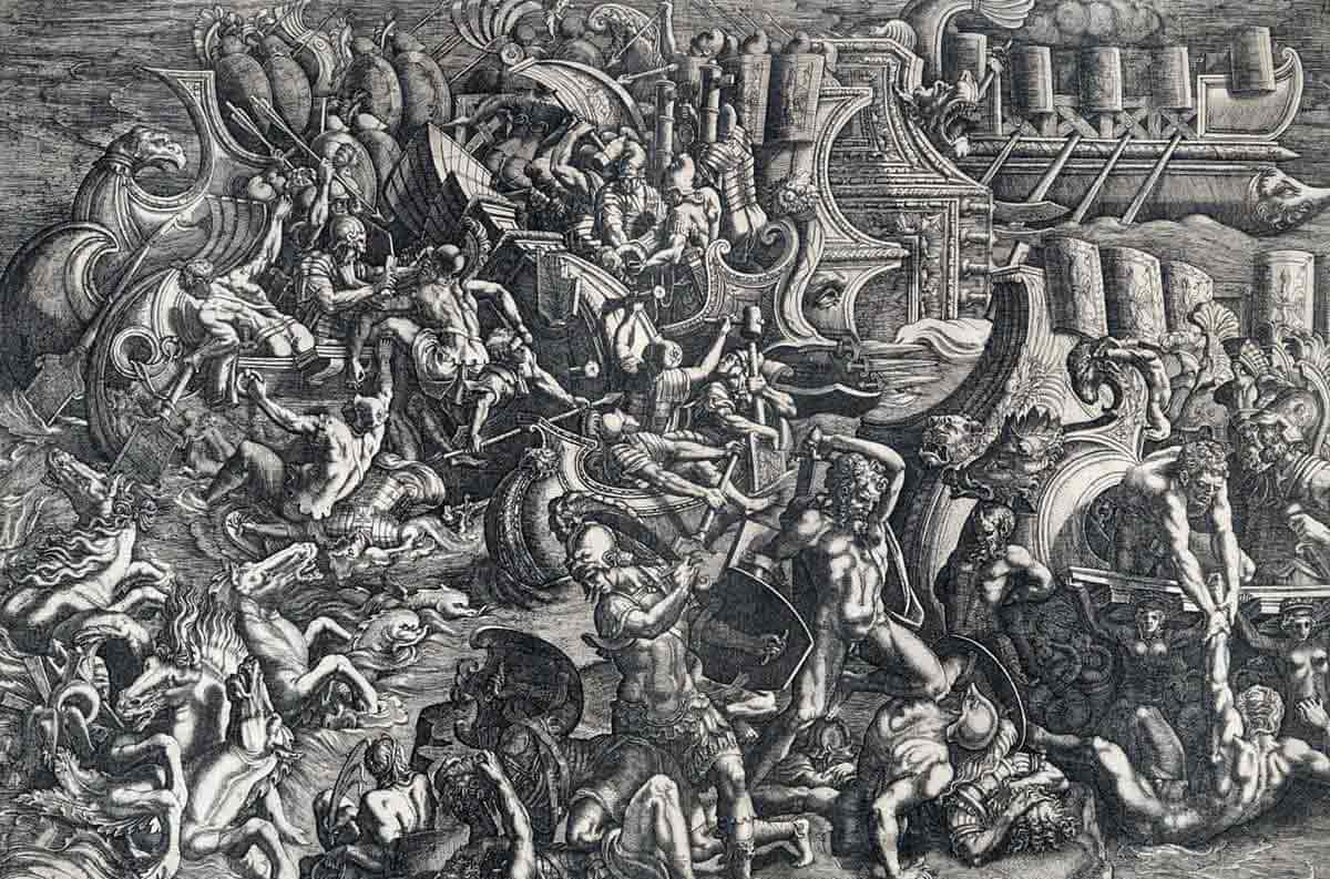 naval battle greeks trojans