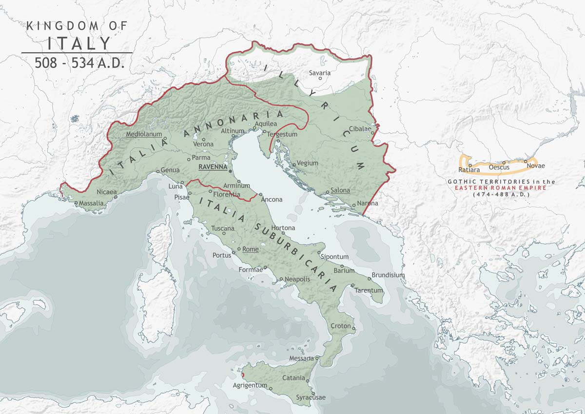 ostrogoth kingdom map