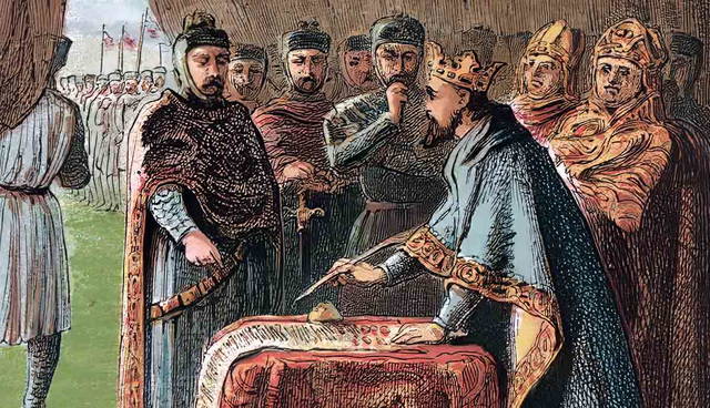 painting king john signing magna carta