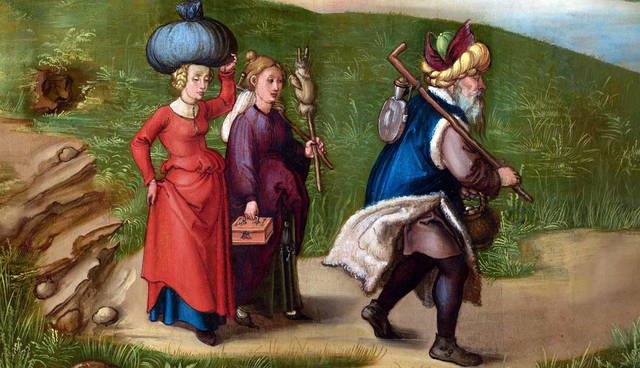 painting lot and his daughters by albrecht durer