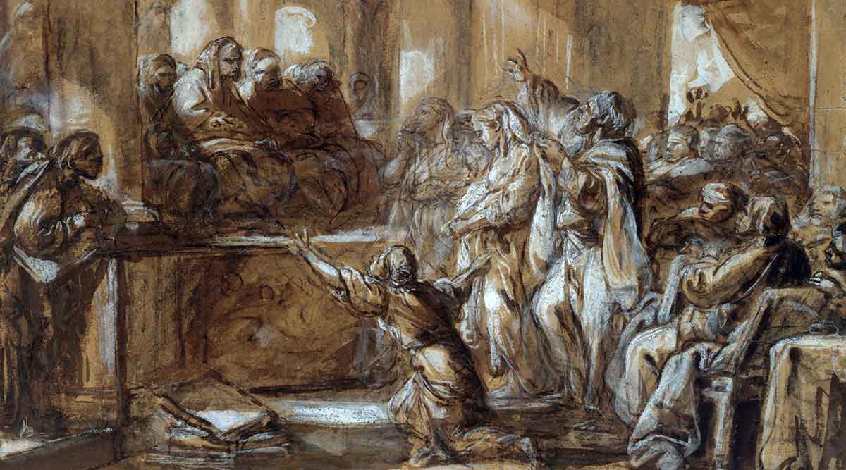 phryne before areopagus drawing