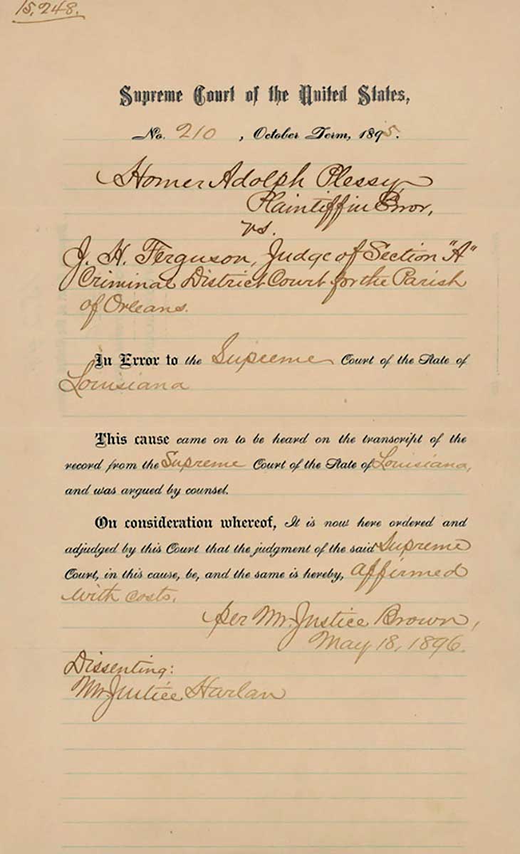 plessy v ferguson