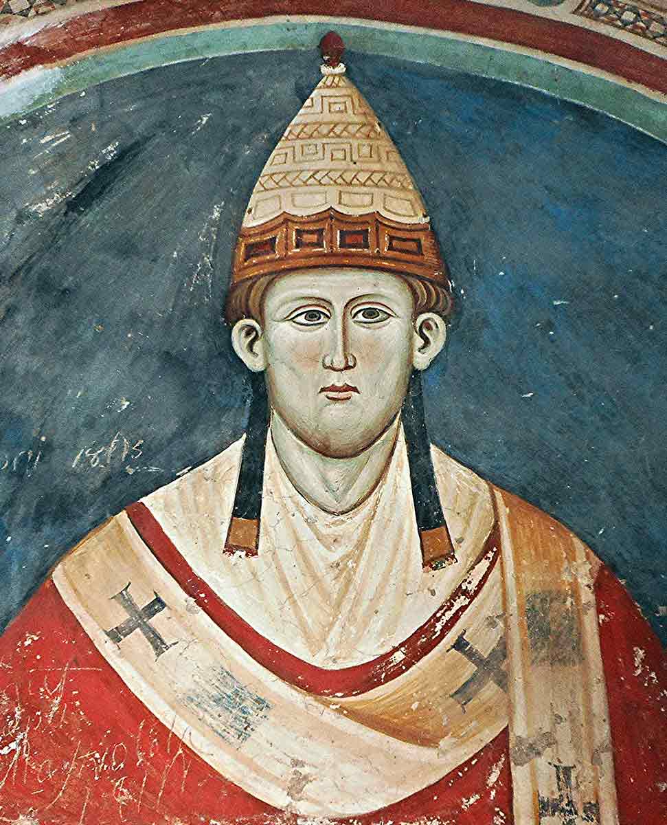 pope innocent iii fresco papal tiara
