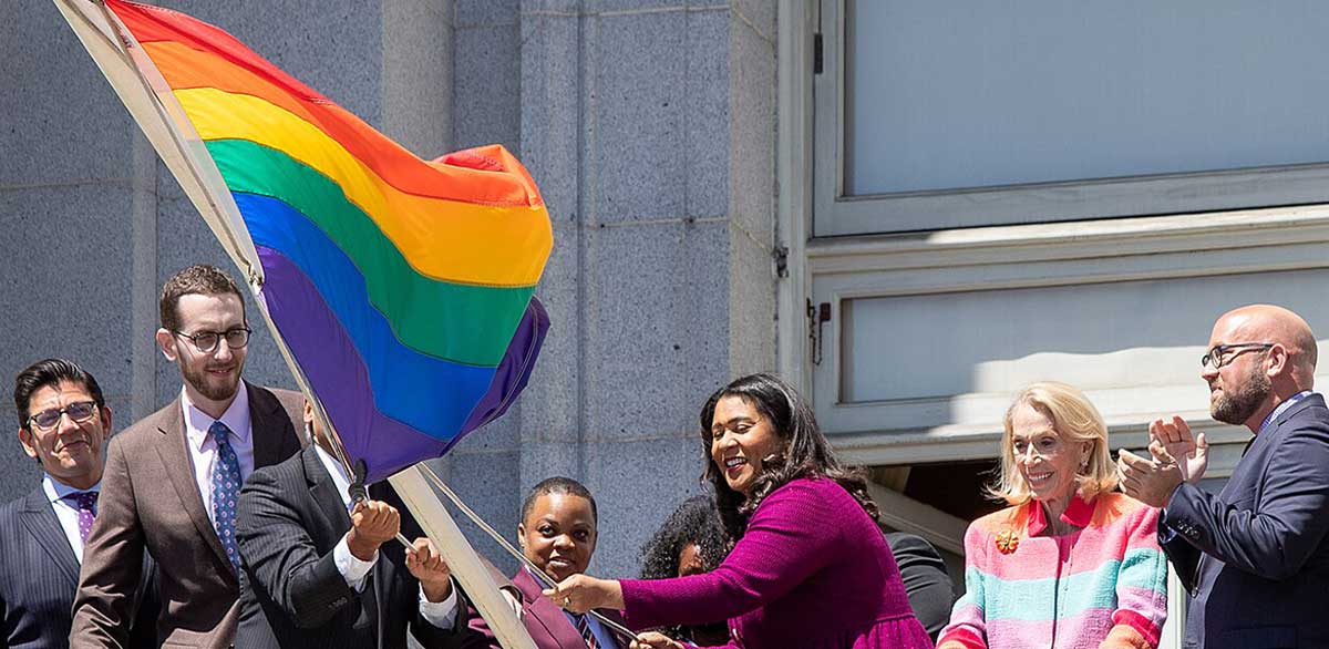 pride flag in SF