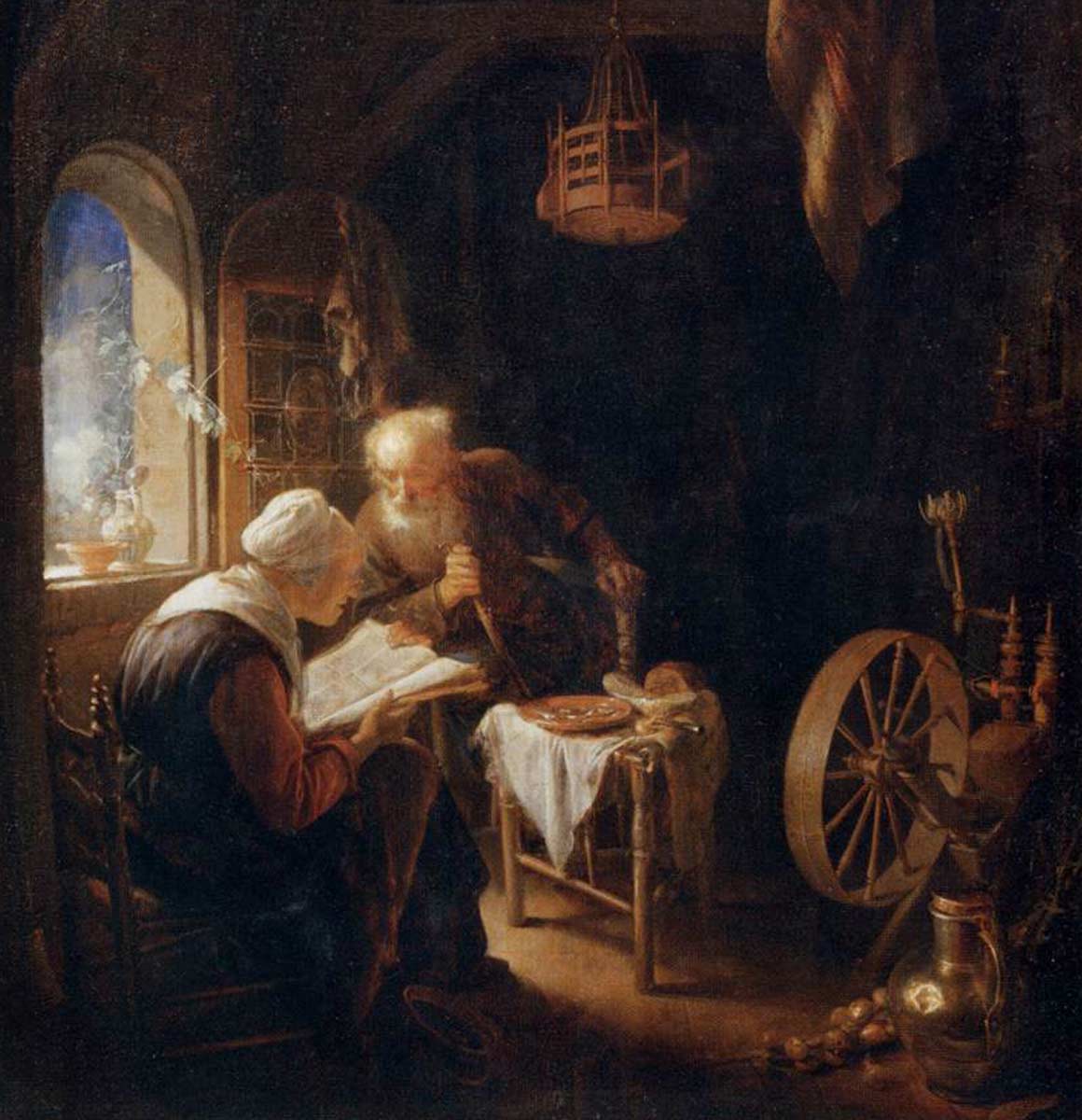 reading the bible gerrit dou