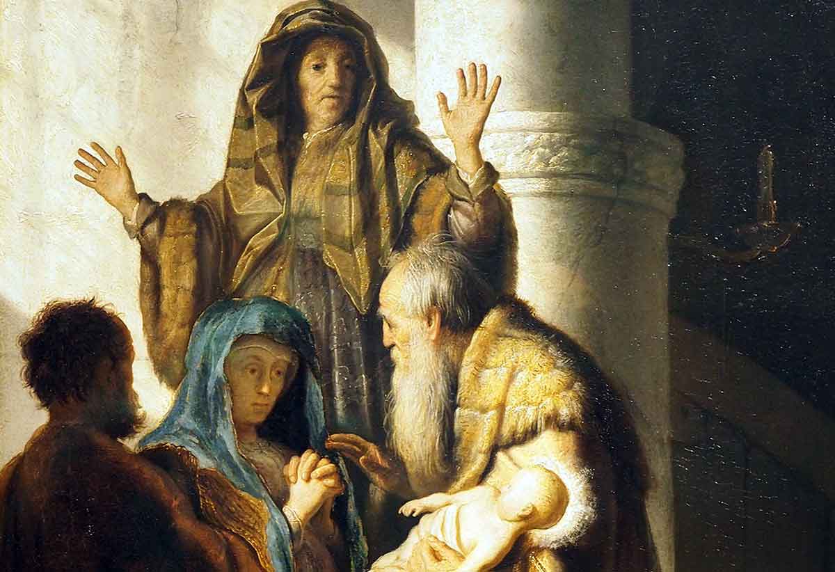 rembrandt simeon and anna in the temple painting
