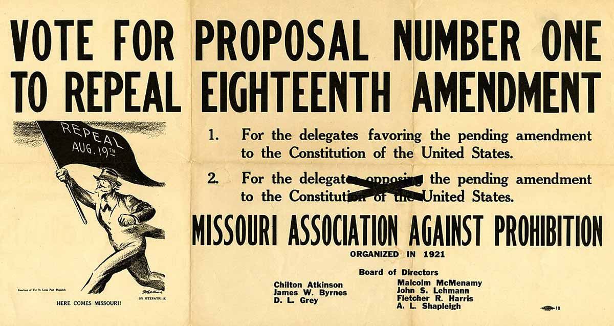 repeal 18th amendment volstead act
