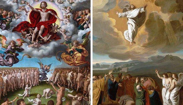 Last Judgment and Ascension paintings