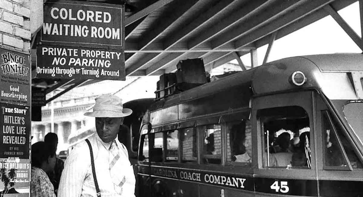 segregated train station