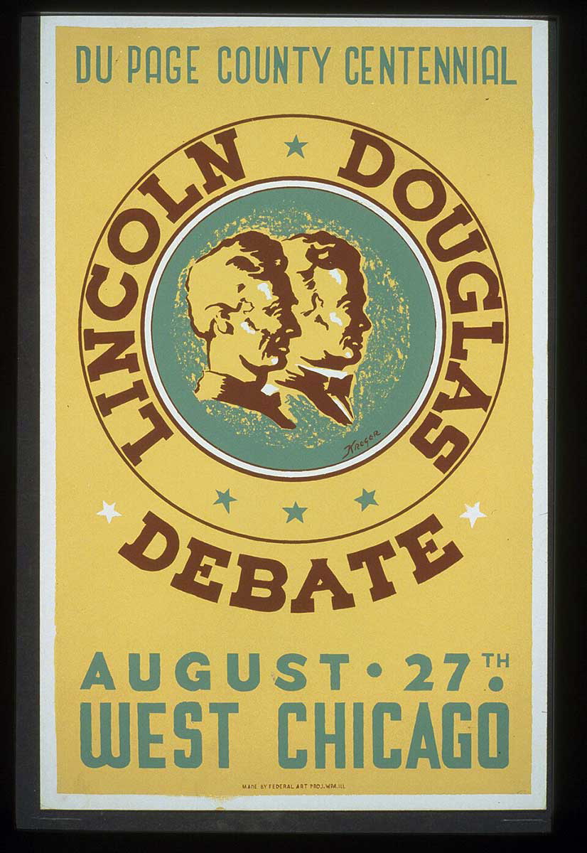 stephen douglas lincoln debate poster