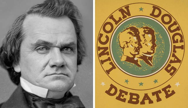 Stephen Douglas and Lincoln-Douglas debate logo
