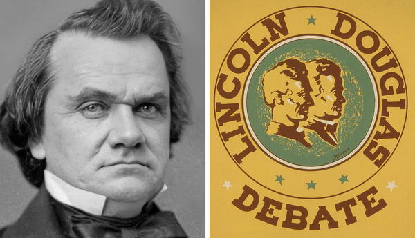 Stephen Douglas and Lincoln-Douglas debate logo