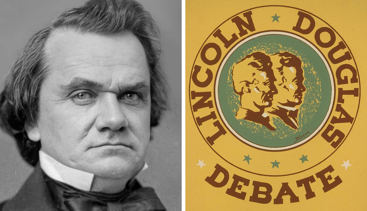 Stephen Douglas and Lincoln-Douglas debate logo