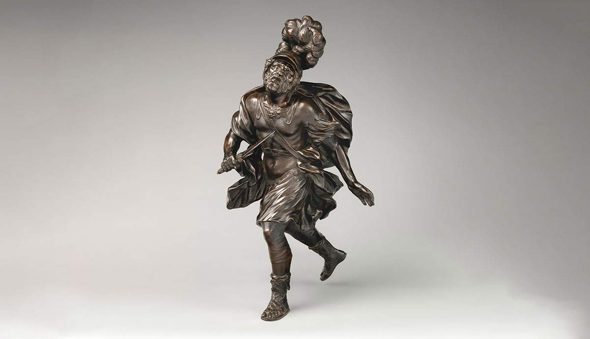 suicide ajax statue bronze