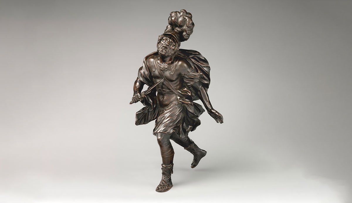 suicide ajax statue bronze