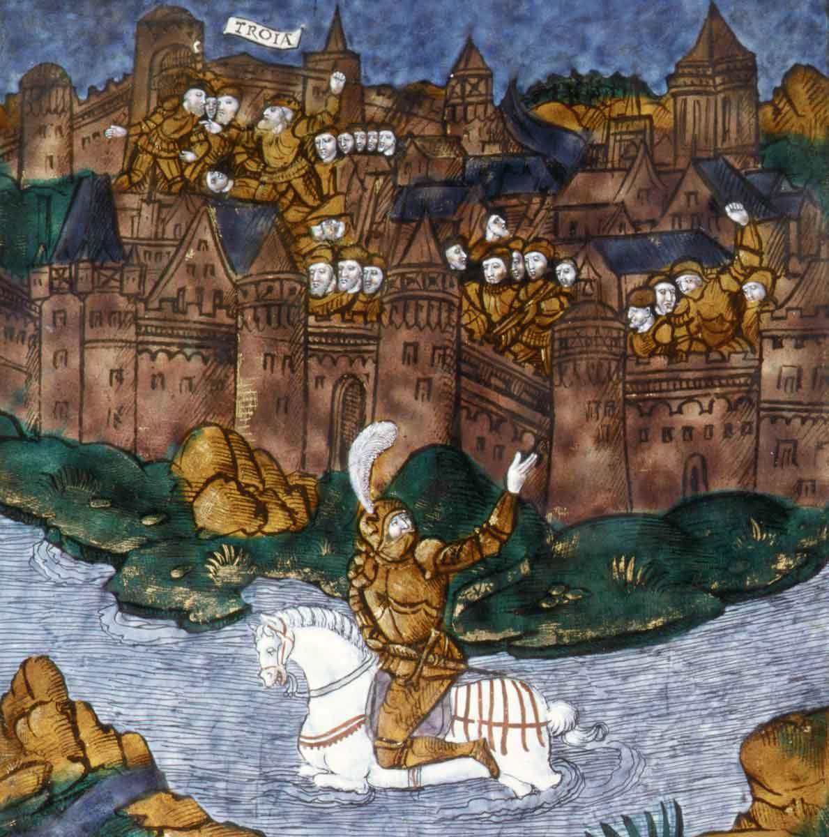 turnus overwhelmed trojans crosses river return companions master aeneid 1530 1540 metropolitan museum art new york