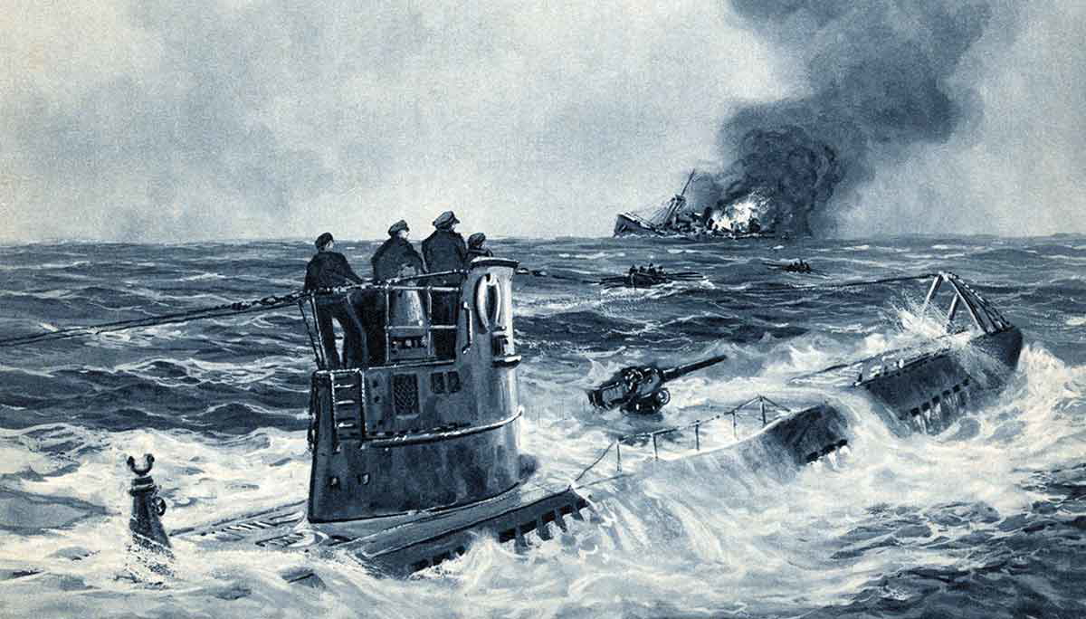 u boat sinking british merchant ship