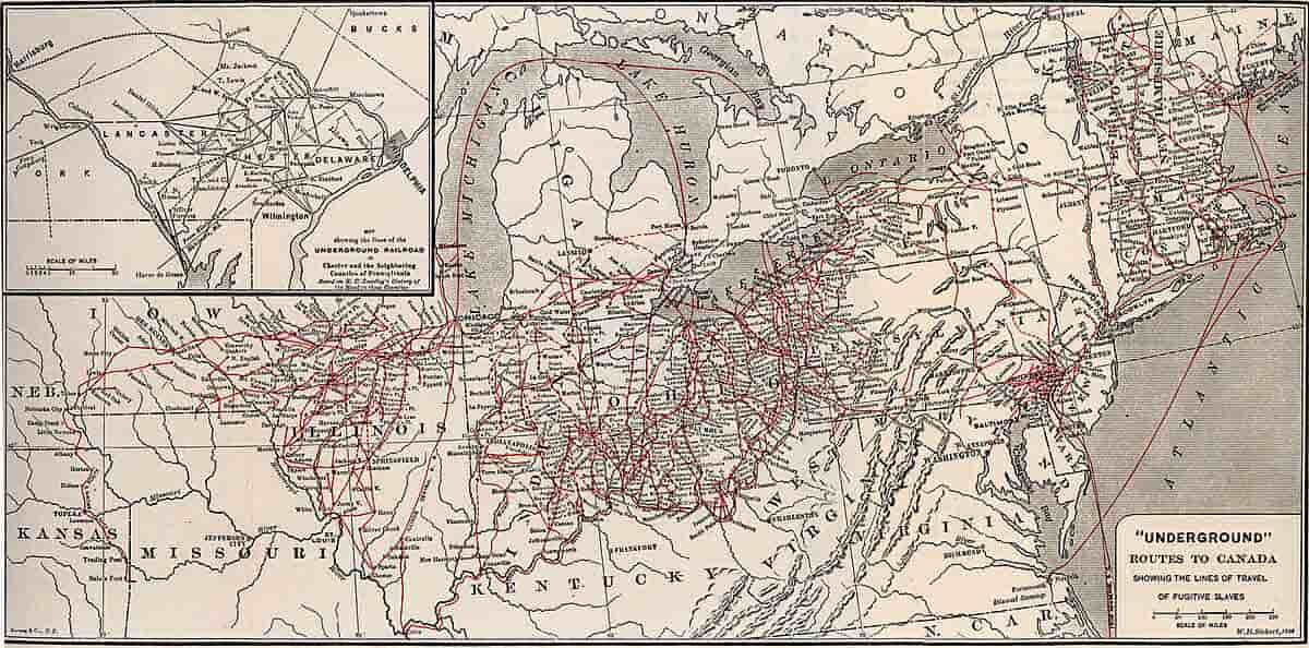 underground railroad map