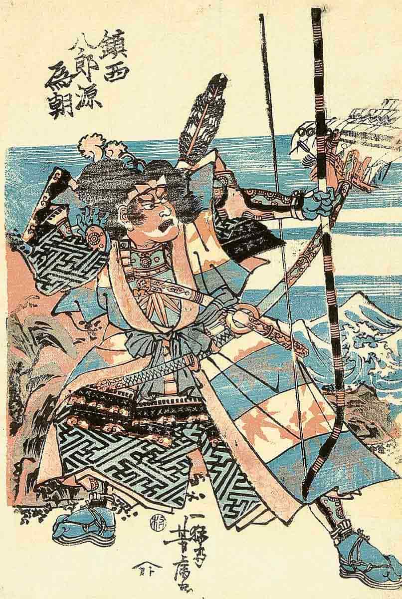 utagawa yoshitora 1870 samurai archer yumi bow