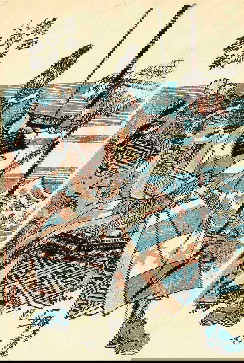 utagawa yoshitora 1870 samurai archer yumi bow