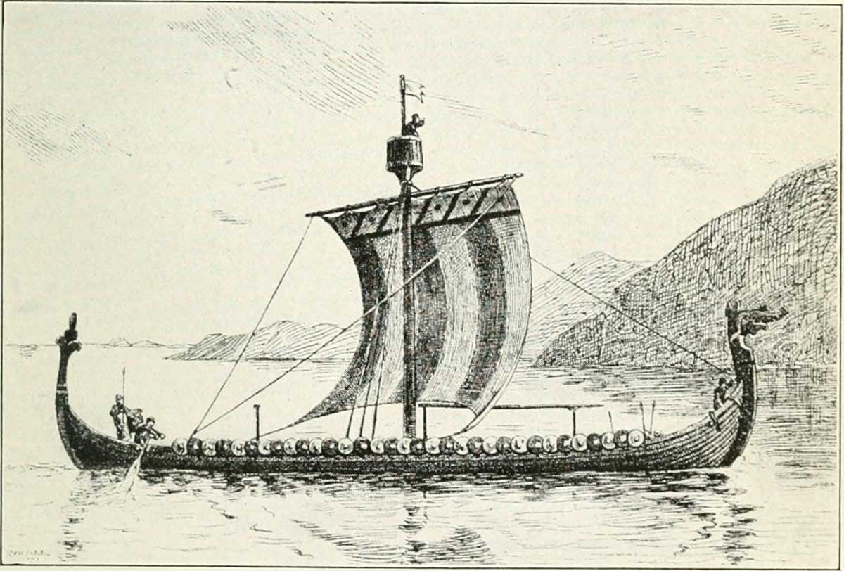 viking longboat illustration