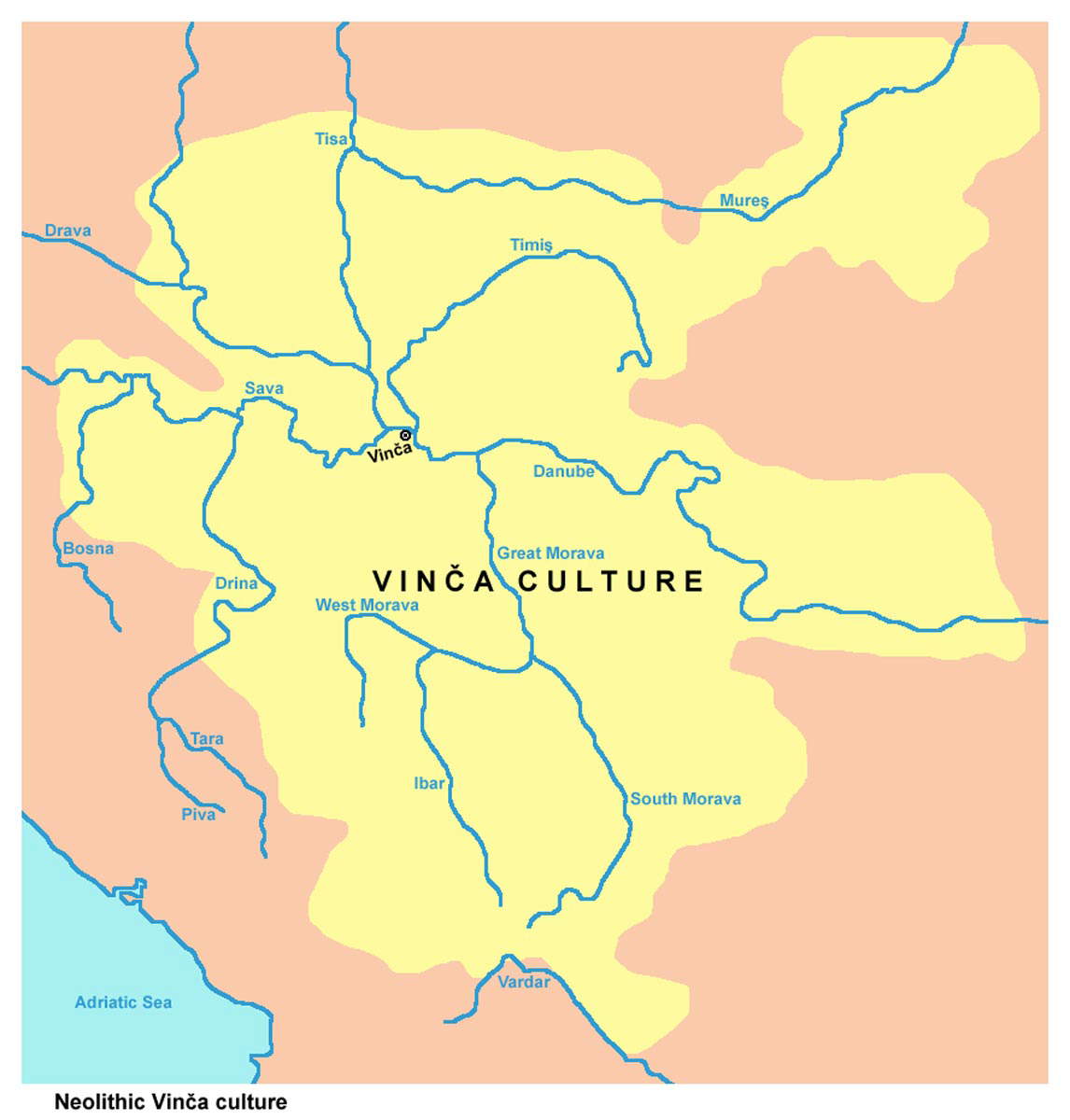 vinca culture map