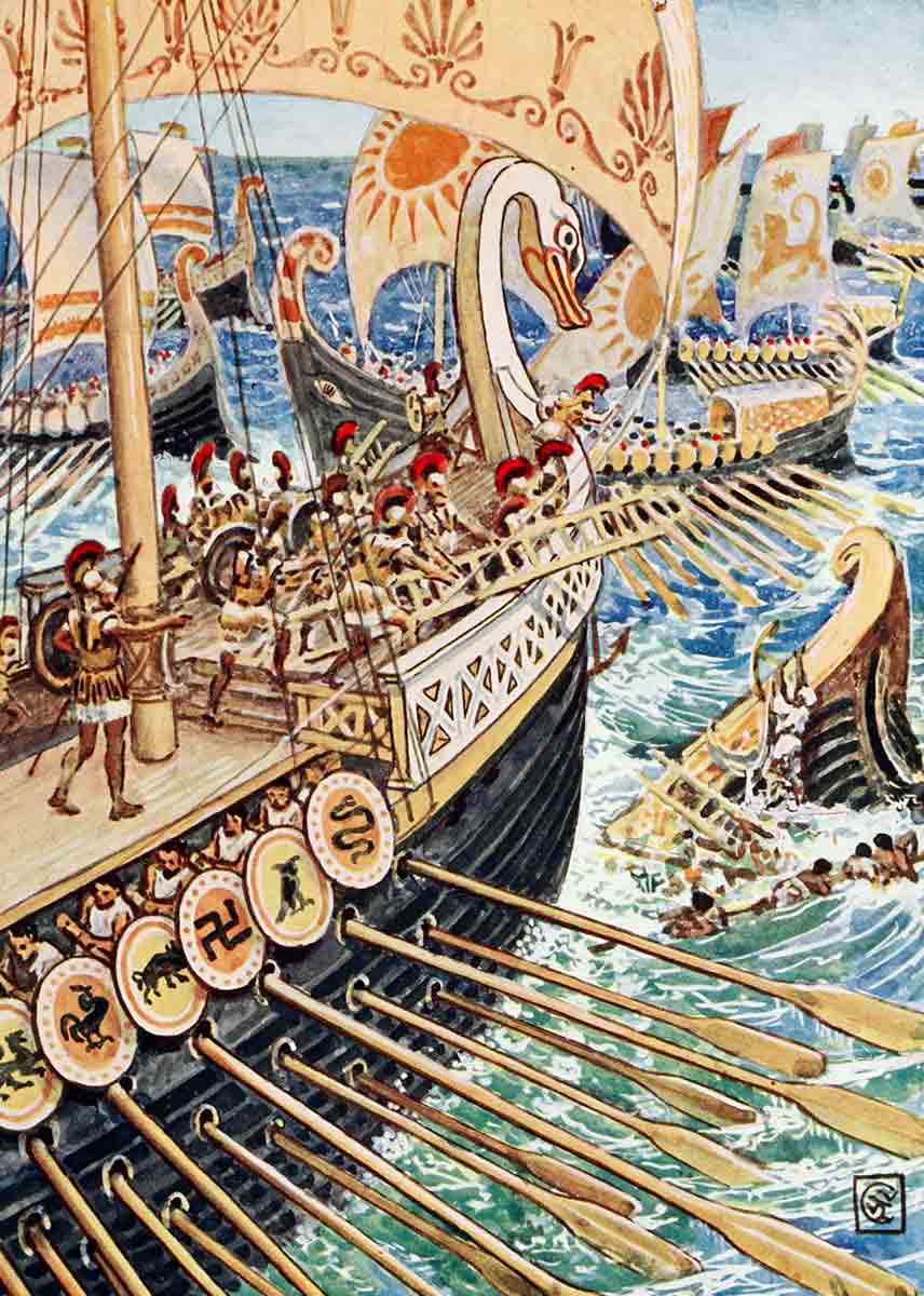 walter crane battle of salamis