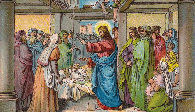 Jesus heals a paralyzed man