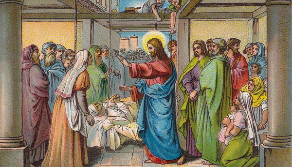 Jesus heals a paralyzed man