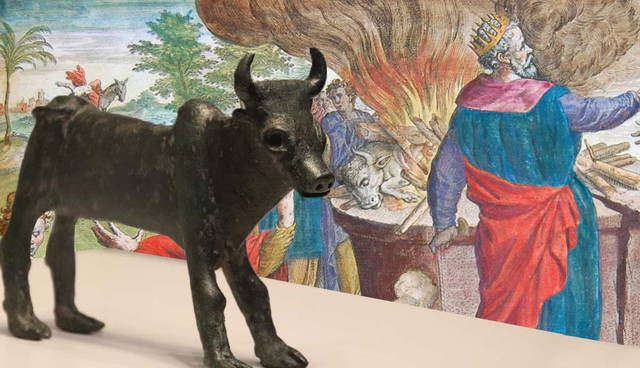 Bull figurine and Jeroboam's offering