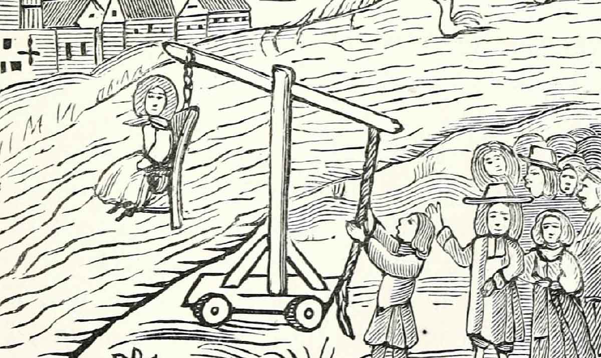 woman punished ducking stool john ashton