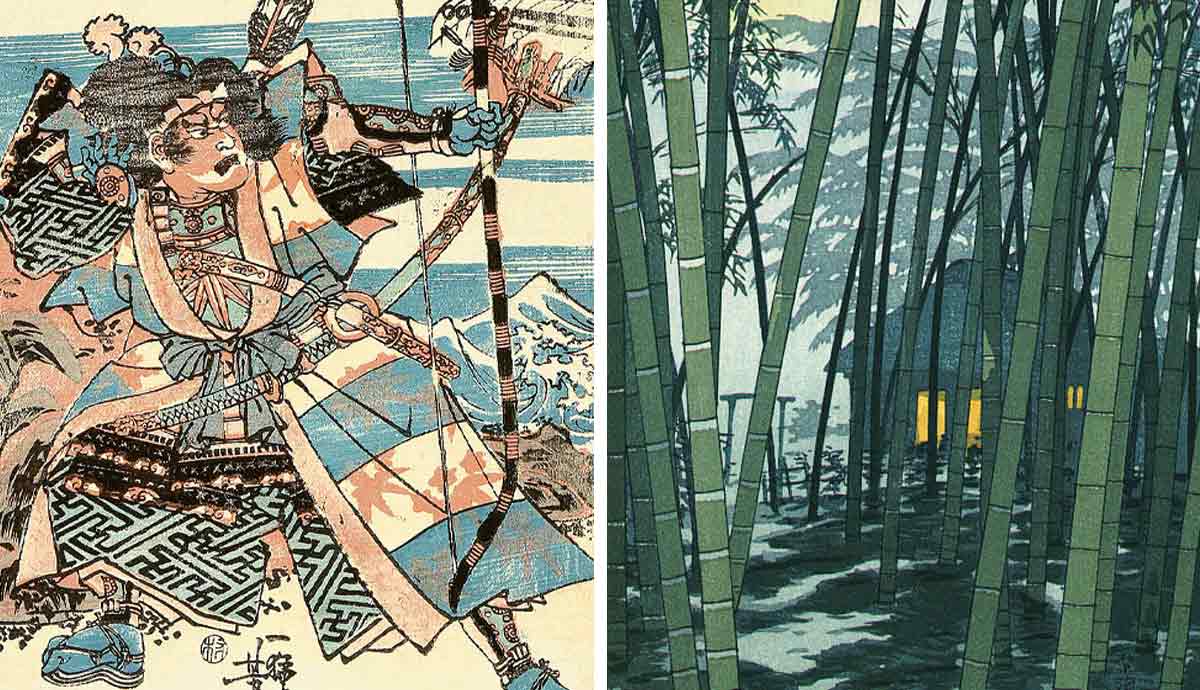 A samurai archer and a bamboo forest