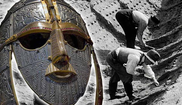 Artifact, excavation, and ornate helmet